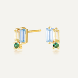 ESME STUD EARRINGS GREEN/BLUE