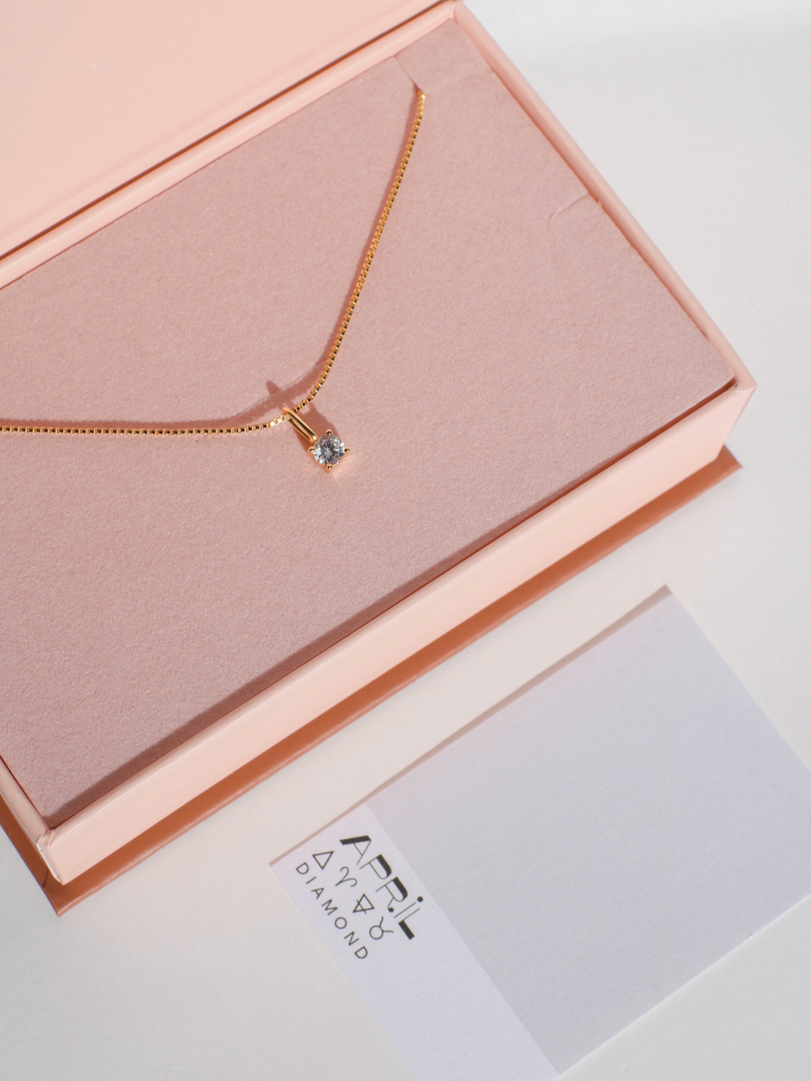 April birthstone best sale gold necklace